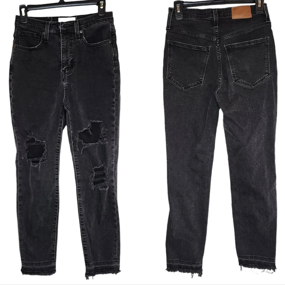 Madewell The Momjean in Raney Wash: Knee-Rip Edition. Size 25 - Picture 3 of 14